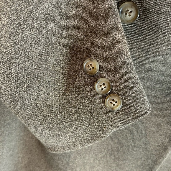 EMANUEL UNGARO Sz 12 Double Breasted Blazer Made in Honk Kong Shoulder Pads - Picture 7 of 9